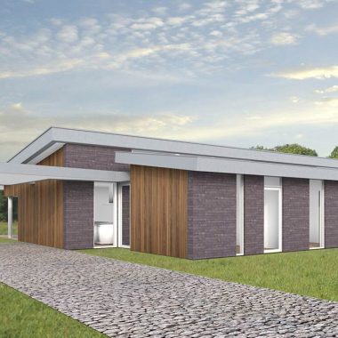 Kop staart woning voorkant